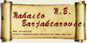 Mahailo Barjaktarović vizit kartica